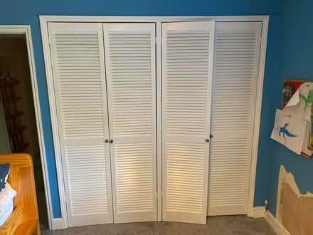 Photo of free Four slatted wooden cupboard doors (Banwell, BS29) #1