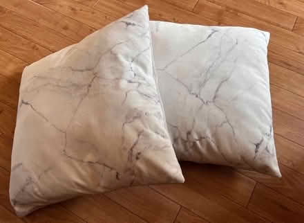 Photo of free Two Polyester Velvet Cushions 48cm 19in (New Malden KT3) #1