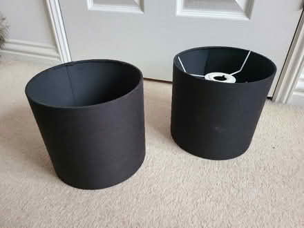 Photo of free 2 x BLACK LIGHT LAMP SHADES (Tattenhoe MK4) #1