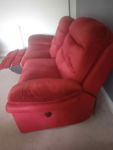 Photo of free 4 seater reclining sofa (manual) (CW11 Elworth)