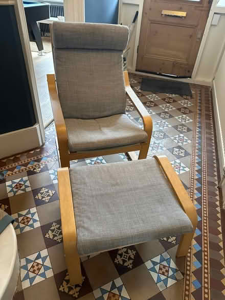 Photo of free IKEA Poang arm chair and footstool (Herne Hill) #1