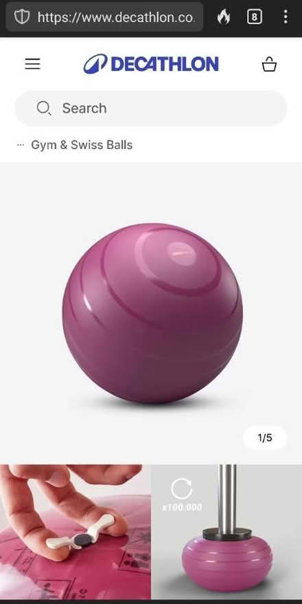 Photo of free Purple yoga ball (S32 Hathersage) #1