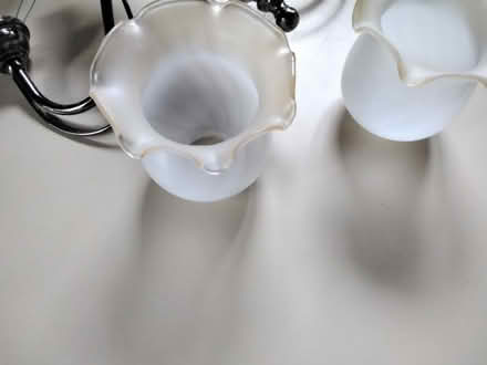 Photo of free Ceiling light Anitque bronze effect with 3 glass shades (Delapre) #3