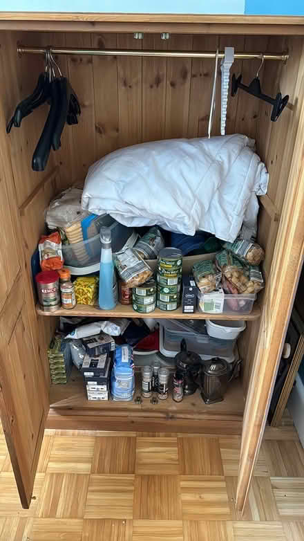 Photo of free pine mini wardrobe/storage cupboard (BH9 Moordown) #2