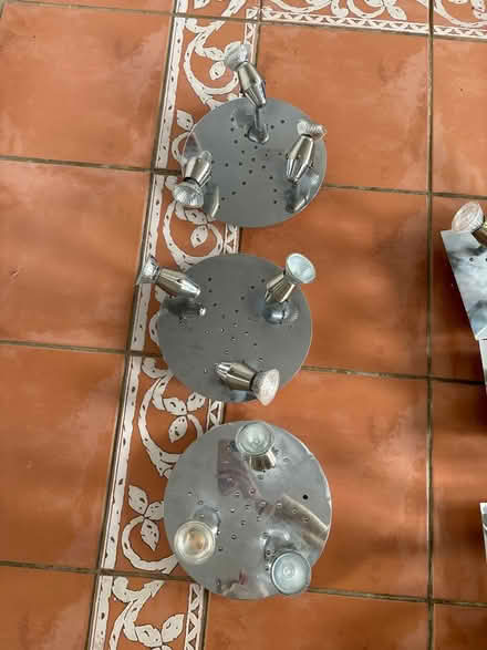 Photo of free 3 x round light fittings (Redhill RH1) #1