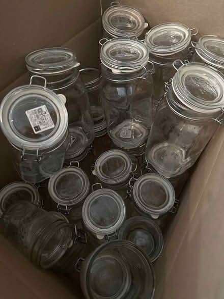 Photo of free Large canning / storage jars (Columbia Heights) #1