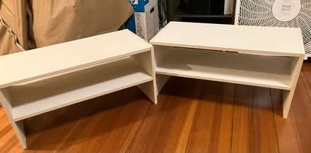 Photo of free Two sturdy 24” shoe racks (West Somerville) #1