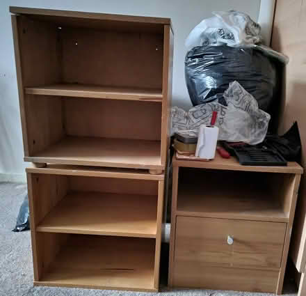 Photo of free Small bedside table and storage cubes. (Holland Park W11) #1