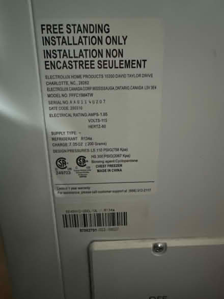 Photo of free Frigidaire chest freezer (Torrance 90501 near Hull MS) #4