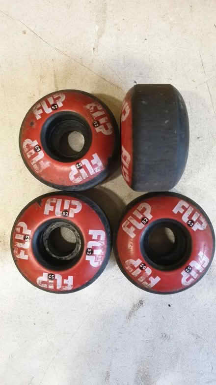 Photo of free 4x skateboard wheels (52mm) (Frimley Green (GU16)) #1