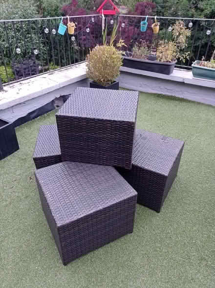 Photo of free Garden Chairs / Foot Stools (NW3 Gospel Oak) #1