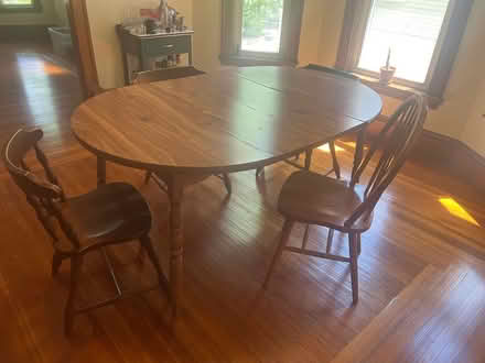 Photo of free Dining room table and four chairs (Somerville/Ball Square) #1