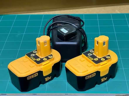 Photo of free Ryobi 18V Batteries & Charger (WOODNEWTON, Nr. OUNDLE) #1
