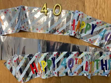 Photo of free 40th Birthday Banner & Candles (Shap CA10) #1