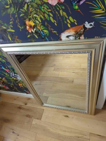 Photo of free Large silver mirror (Kibworth Beauchamp LE8) #1