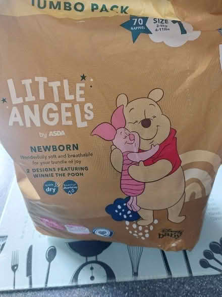 Photo of free Asdas size 1 nappies 1/2 bag (Westfield S20) #1