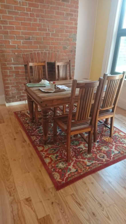 Photo of free Solid wood dining table and 4 chairs (BT7) #1