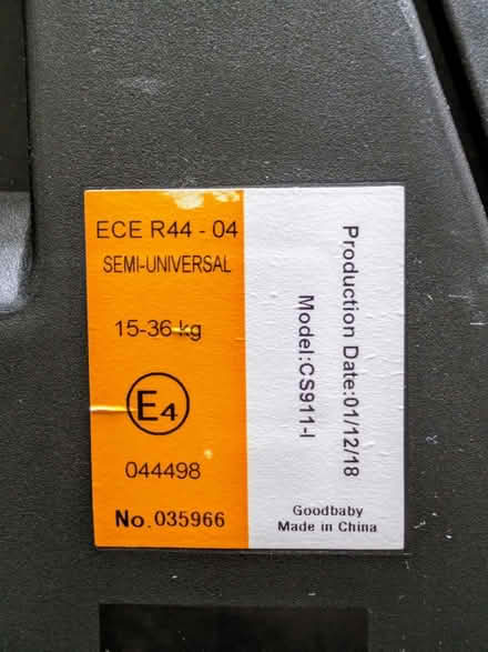 Photo of free Mothercare PALMA car seat (Hardingstone) #3