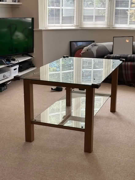 Photo of free Handmade oak and glass coffee table (Harrogate HG2) #1