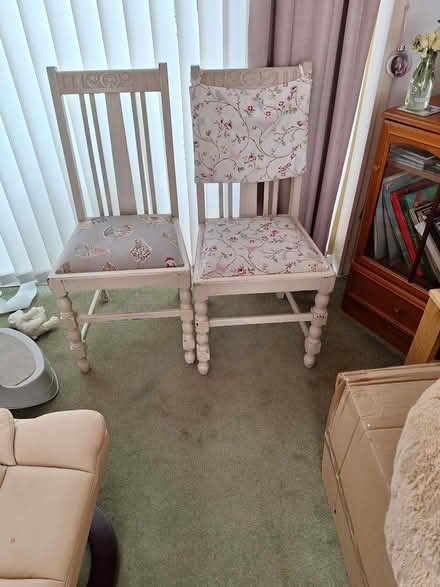 Photo of free 2 wooden dining chairs (North Greenwich SE10) #2