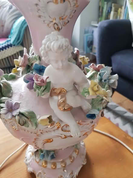 Photo of free Vintage porcelain lamp (no shade) (West Worthing) #3