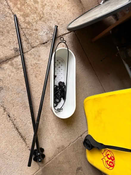 Photo of free IKEA hanging basket, pole & hooks (Swillington, LS26) #1