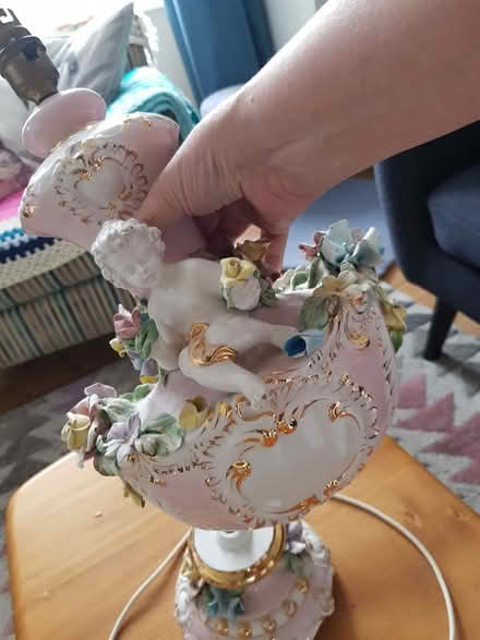 Photo of free Vintage porcelain lamp (no shade) (West Worthing) #1