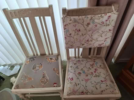 Photo of free 2 wooden dining chairs (North Greenwich SE10) #1