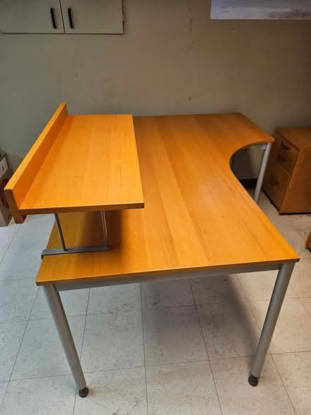 Photo of free Corner desk with monitor riser (Leslieville) #2