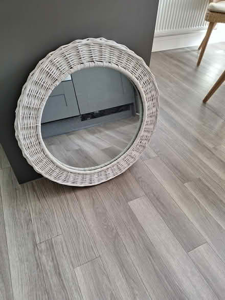 Photo of free Next white wicker mirror (Smarden) #1