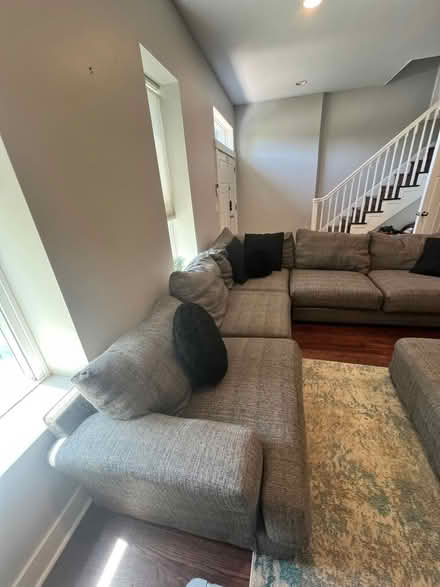 Photo of free Sectional couch and ottoman (River north Denver) #3
