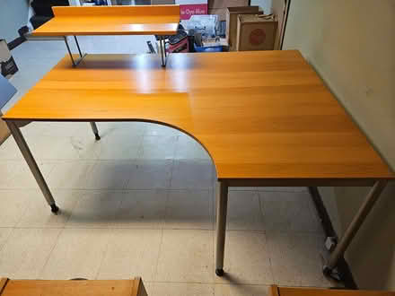 Photo of free Corner desk with monitor riser (Leslieville) #1