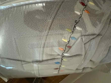 Photo of free Queen size grey embroidery fleece (upper west side) #1