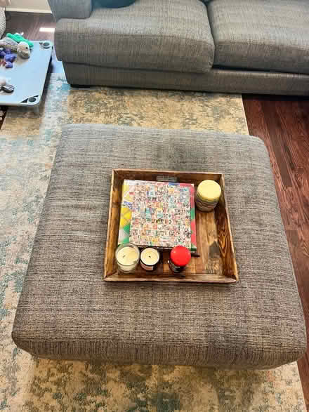 Photo of free Sectional couch and ottoman (River north Denver) #2