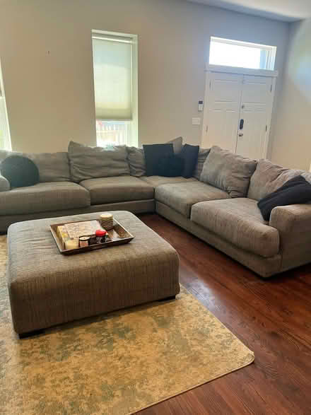 Photo of free Sectional couch and ottoman (River north Denver) #1