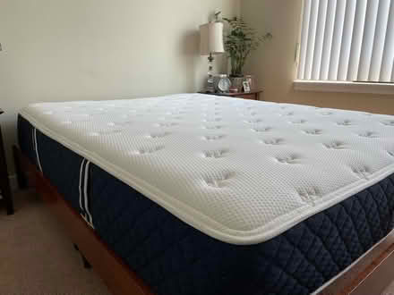 Photo of free Queen mattress and platform frame (Carlyle) #1