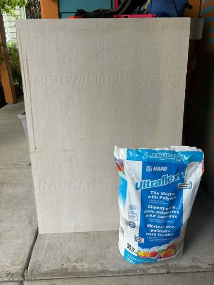 Photo of free Tile backer board and mortar (Arbor lodge) #1