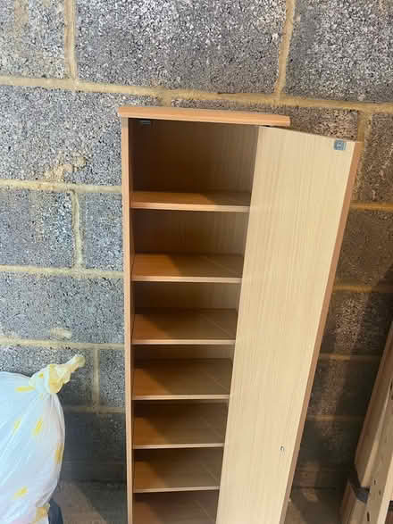 Photo of free Tall wood shelves (RG12) #2