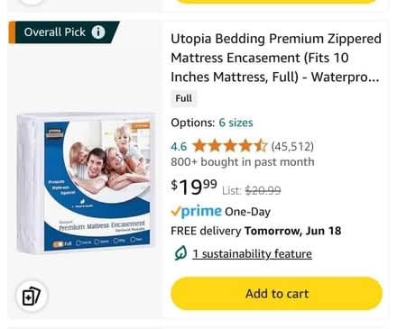 Photo of free Zippered mattress encashment (Elkridge) #1