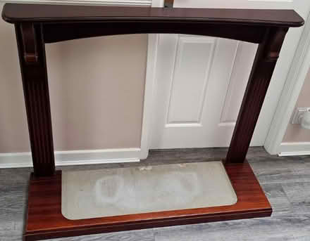 Photo of free CW1 - Dark wood varnished fireplace (Crewe CW1) #1