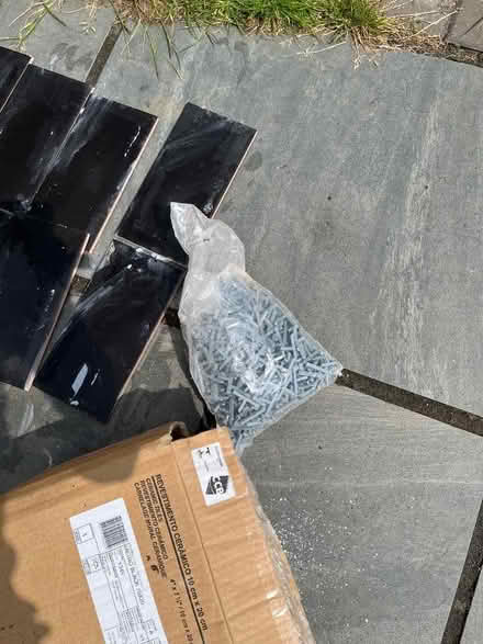 Photo of free 18 black ceramic tiles (Wickford SS12) #2