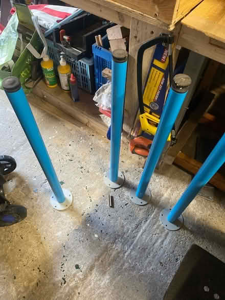 Photo of free IKEA Adils table legs x 4 blue (Wallsend NE28)