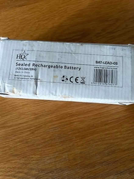 Photo of free Sealed rechargeable battery (Maryburgh KY4) #1