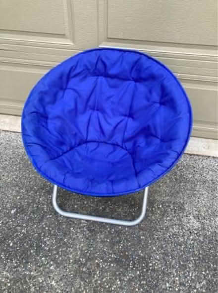 Photo of free Blue Folding Saucer Chair (Renton Hill) #2