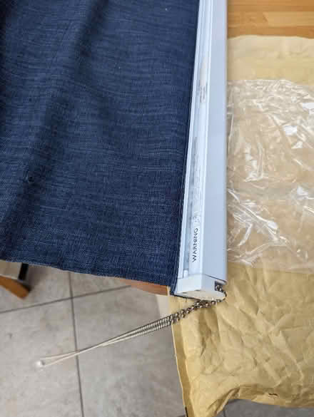 Photo of free Blue roman blind with fittings (Egham TW20) #1