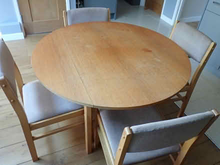 Photo of free Dining table & 4 chairs (Great Chishill SG8) #1