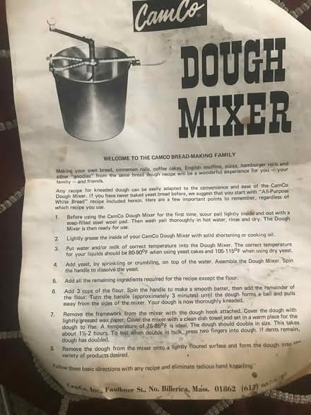 Photo of free Dough Mixer (Groton, MA 01450) #1