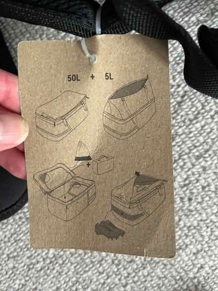 Photo of free Black 50L bag - either duffel or backpack (Shepherds Bush W14) #3