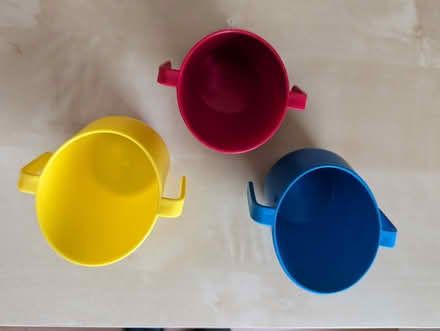 Photo of free 3 slanted plastic cups for toddlers (Lye Valley OX3) #1