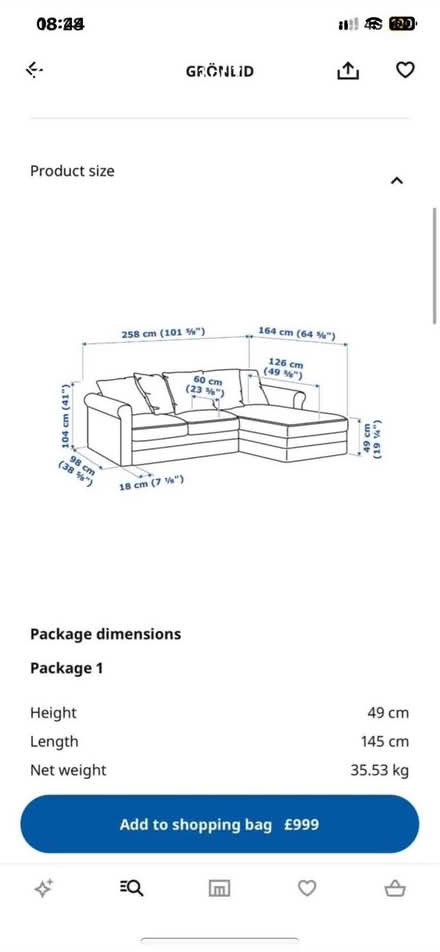 Photo of free Ikea L-shaped sofa with storage (Kennington SE17) #4